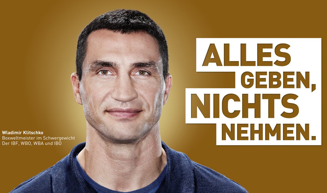 Wladimir Klitschko, ehem. Boxweltmeister im Schwergewicht der IBF, WBO, WBA und IBO mit seinem Statement