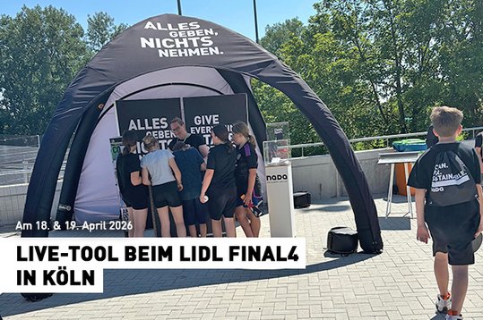 Das Live-Tool der NADA-Initiative ALLES GEBEN, NICHTS NEHMEN.